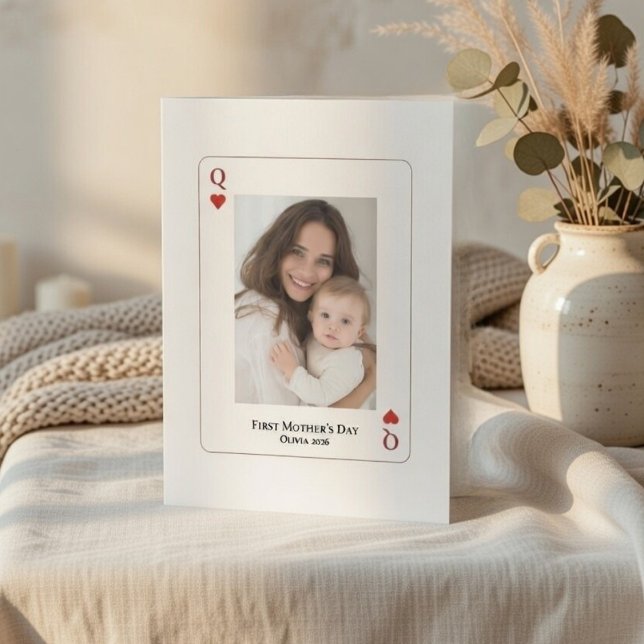First Mother’s Day 2026 Card | Personalized Mom  Julkort (Skapare uppladdad)