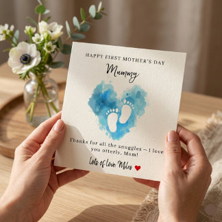 First Mother’s Day Card from Baby Boy Julkort