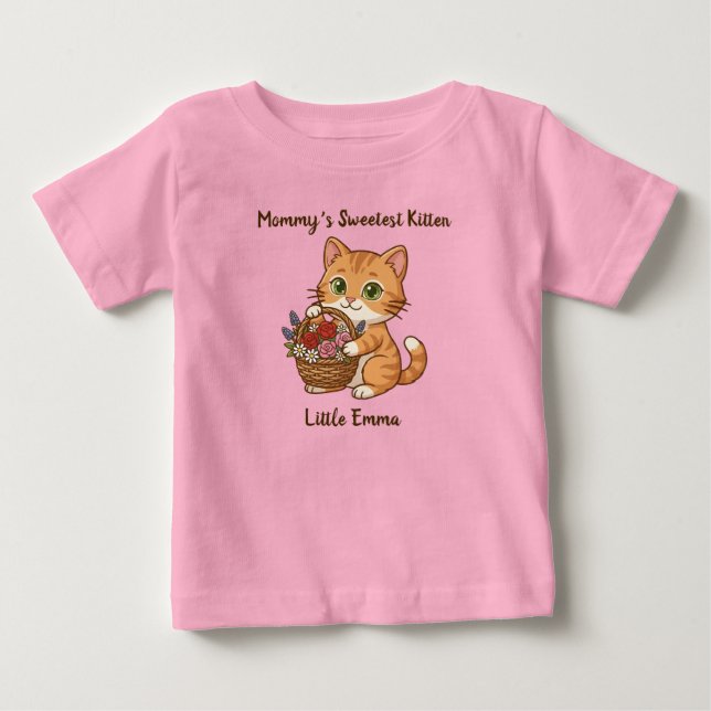 First Mother's Day Ginger Cat: Baby Bodysuit T Shirt (Framsida)