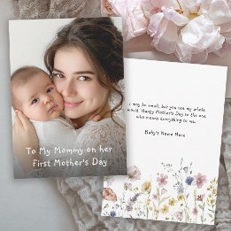 First Mother's Day Tender Photo Card from Baby Kort