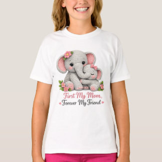 First My Mom Elephant design _ Mothers Day Gift T Shirt