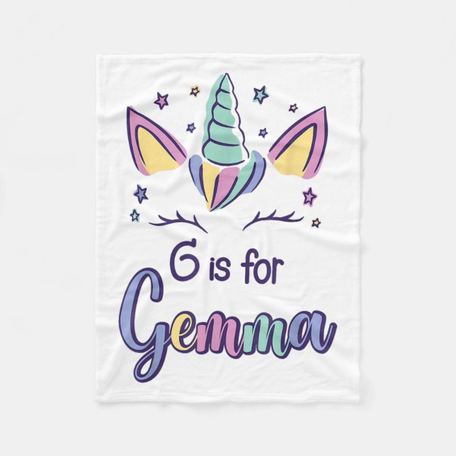 First Name Gemma D G Is For Gemma  Fleecefilt (Framsidan)