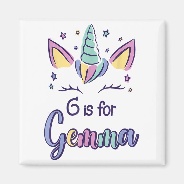 First Name Gemma D G Is For Gemma  Magnet (Framsidan)