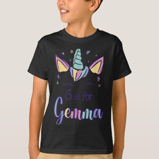 First Name Gemma D G Is For Gemma  T Shirt (Framsida)