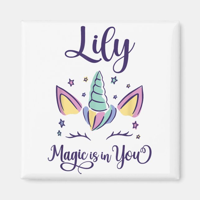First Name Lily D Lily  Magnet (Framsidan)