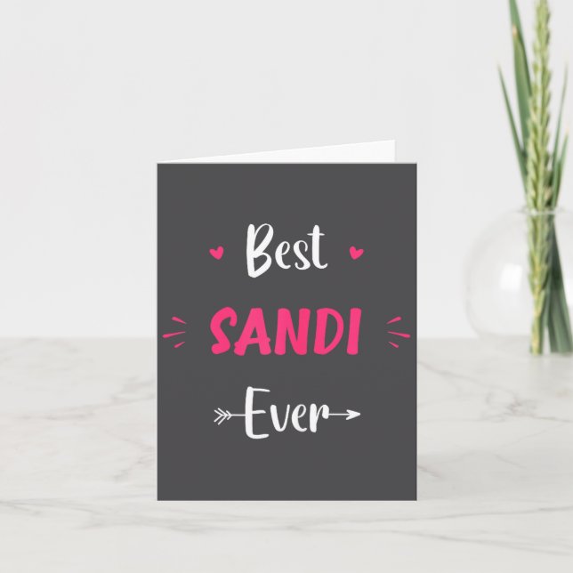 First Name Sandi Funny Quote Sandi  Kort (Framsida)
