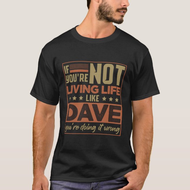 First Namn David Dave T Shirt (Framsida)