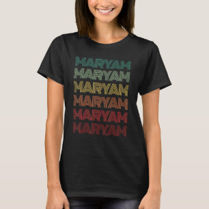 First Namn MARYAM Indian Girl Retro Nametag 80's B T Shirt