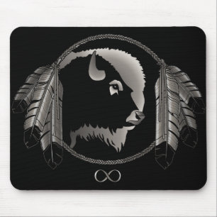 First Nation Wildlife ger Native Art Mousepad Musmatta