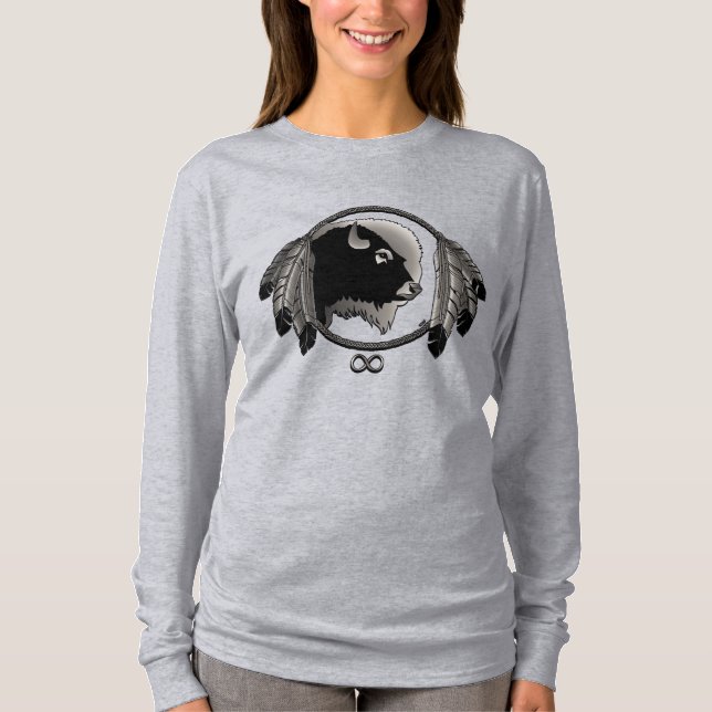 First Nation Wildlife Shirt Women's Plus Storlek T T-shirt (Framsida)