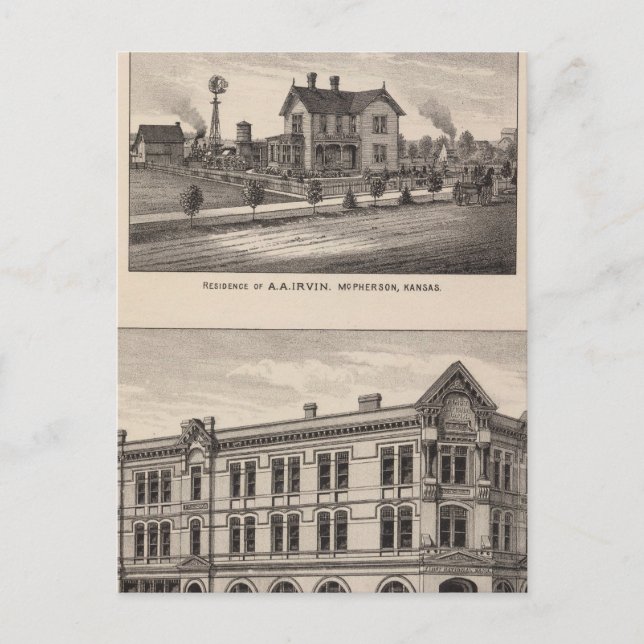 First National Bank, Kansas Vykort (Framsida)