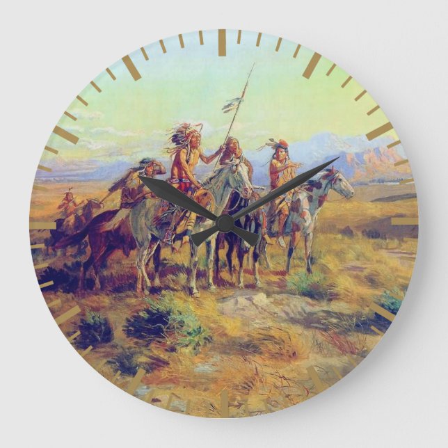 First Nations The Scouts CM Russell Native America Stor Klocka (Framsida)