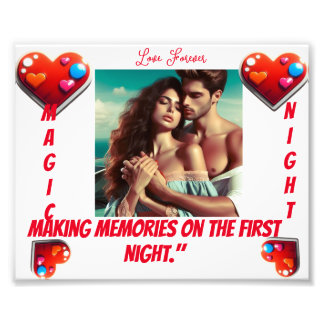 "First Night Bliss: Love's Eternal Wall Art" Fototryck