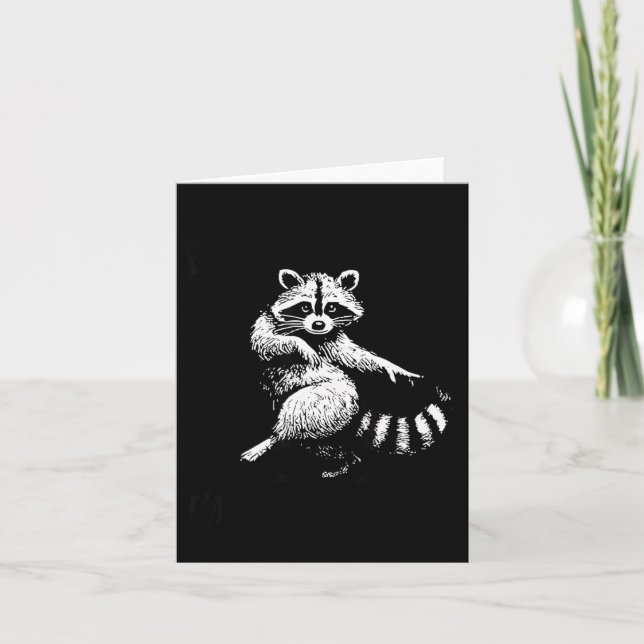 First Of All I'm A Delight Funny Raccoon Lover  Kort (Framsida)