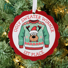 First Place Ugly Sweater Winner Christmas