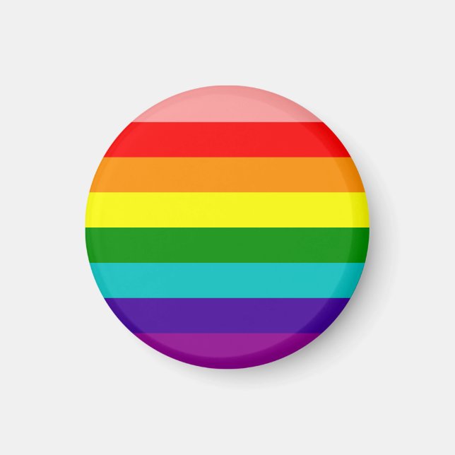 First Rainbow Gay pride Flagga Magnet (Framsidan)