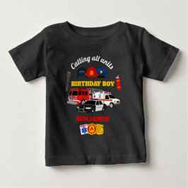 First Responder Birthday Boy-skjorta T Shirt
