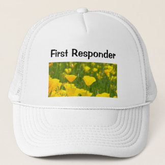 First Responder truckerhättor Vallmo Blommor Truckerkeps
