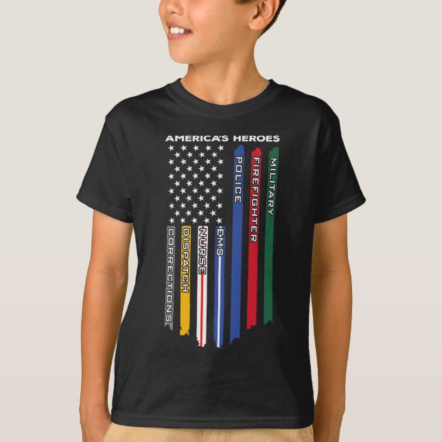 First Responders - Militär brandman Nur T Shirt (Framsida)
