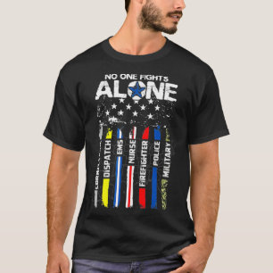 First Responses American Thin Line Police Fire T Shirt