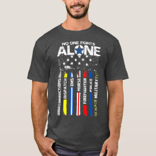 First Responses American Thin Line Police Fire T Shirt