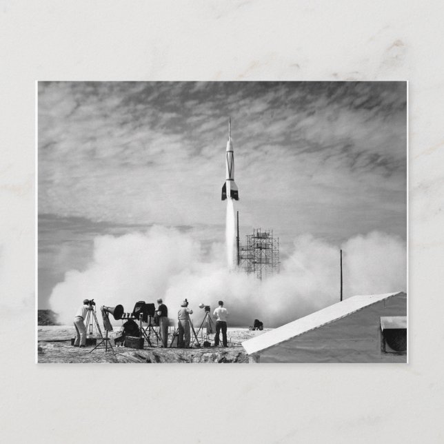 First Rocket Launch, Cape Canaveral, "Bumper 2" Vykort (Framsida)
