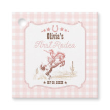 First Rodeo 1-års födelsedag Rosa Western