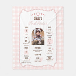 First Rodeo 1st Birthday Milestone Western Sign  Fleecefilt