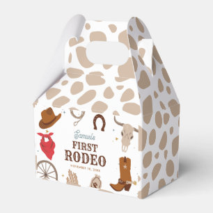 First Rodeo Beige Vild Vilda western Boy 1st Birth Presentaskar