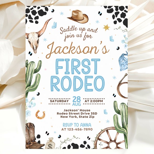 First Rodeo Birthday Invitation for Boy Inbjudningar (Skapare uppladdad)