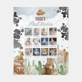 First Rodeo Birthday Rustic Monthly Photo Sign Fleecefilt