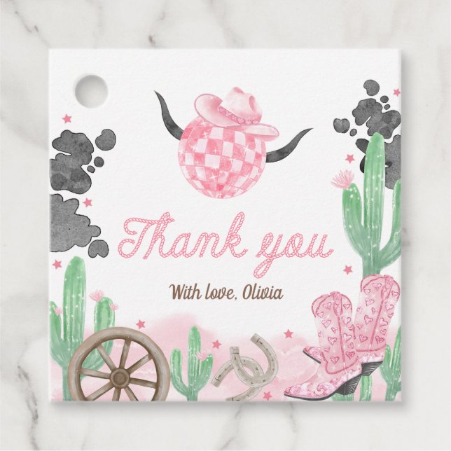 First Rodeo Boho Wild West Gåvor Etiketter (Framsida)