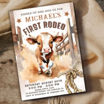 First Rodeo | Bull Calf 1st Rodeo Födelsedagsfest