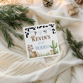 First Rodeo Cowboy Baby Birthday Napkin Pappersservett