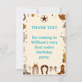 First Rodeo Cowboy First Birthday Tack Kort