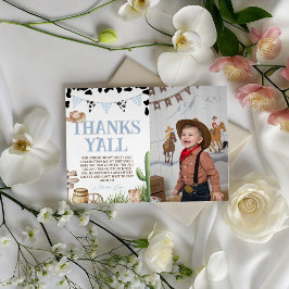 First Rodeo Cowboy Thank You Card Photo Inbjudningar