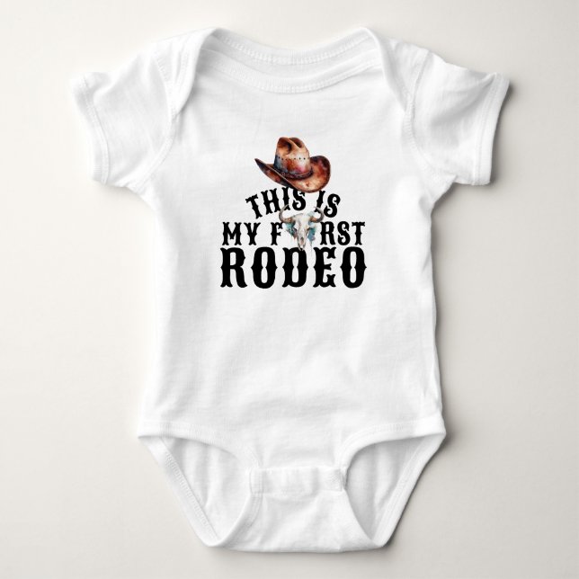 First Rodeo Cowboyhatt Koskalle T Shirt (Framsida)
