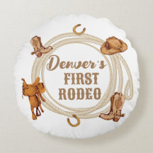 First Rodeo Födelsedagsfest Dekorativ kudde
