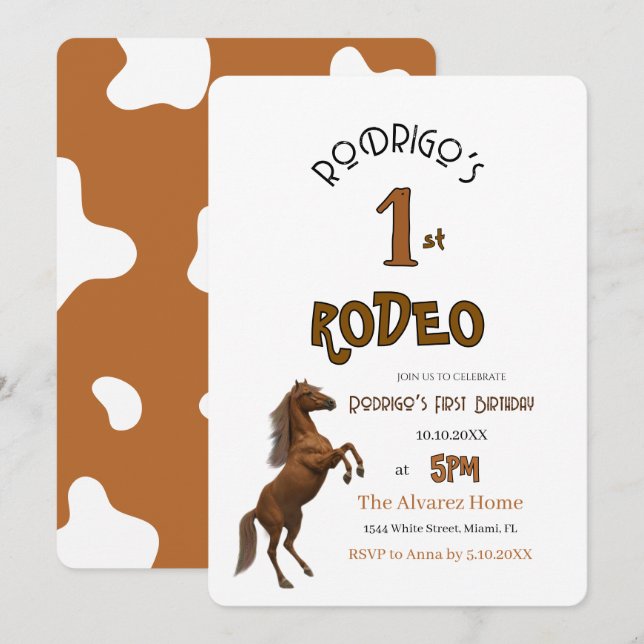 First Rodeo Inbjudningar (Fram/baksida)