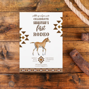 First rodeo southwestern country cowboy horse inbjudningar