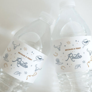 First Rodeo Vattenflaskor Etikett