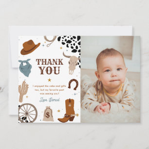 First Rodeo Vilda western Boy First Birthday Photo Tack Kort
