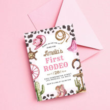 First Rodeo Vilda western Cowgirl Birthday
