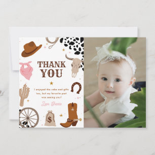 First Rodeo Vilda western Girl First Birthday Phot Tack Kort