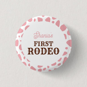 First Rodeo Vilda western Rosa Girl First Birthday Knapp