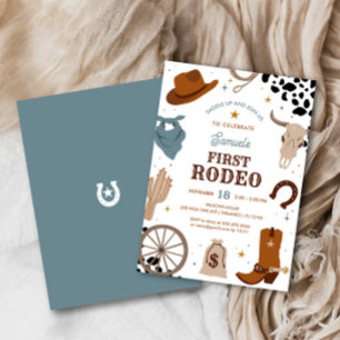 First Rodeo Western Vilda western Boy First Birt Inbjudningar