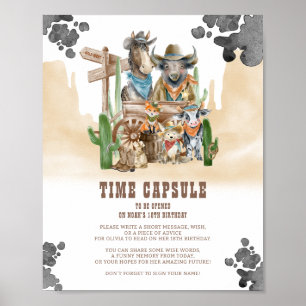 First Rodeo Wild West Tids kapsel skylt