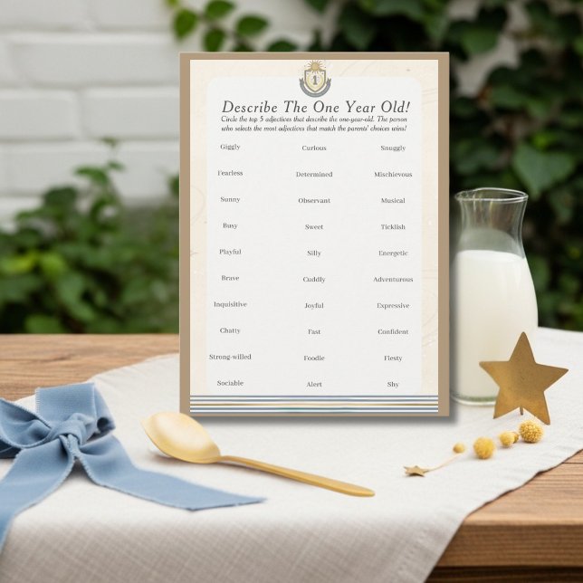 First Space Birthday Describe One year Old Game   Julkort (First Space Birthday Describe One year Old Game)