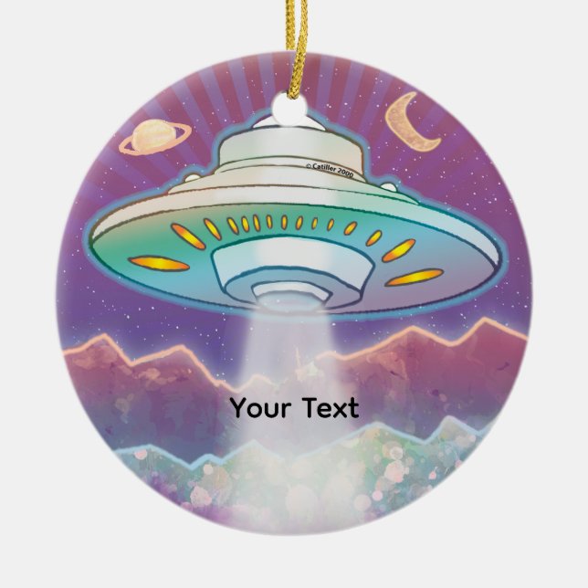 First Spaceship Julgransprydnad Keramik (Framsidan)