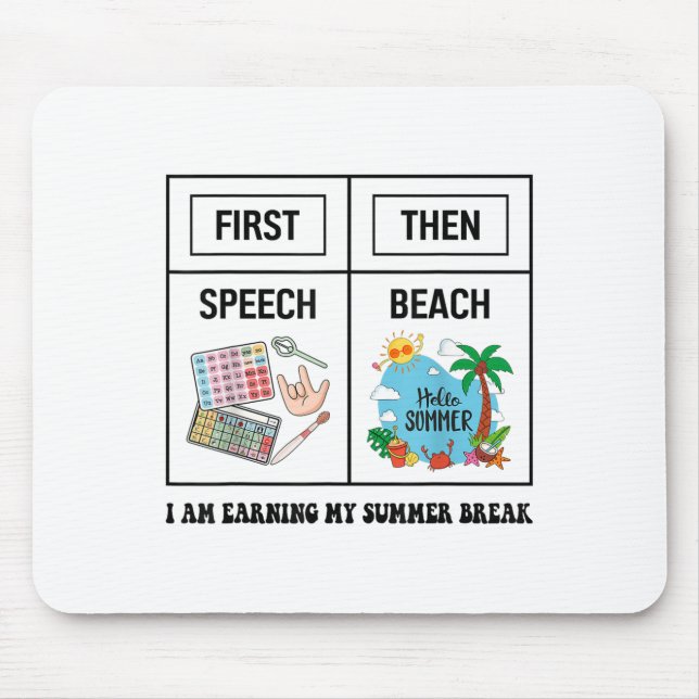First Speech Then Beach Funny Speech Therapy Summe Musmatta (Framsidan)